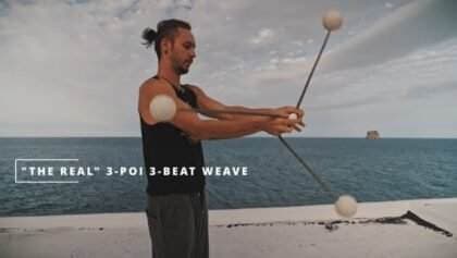 “The Real” 3-poi 3-beat weave (aka. swapping weave)
